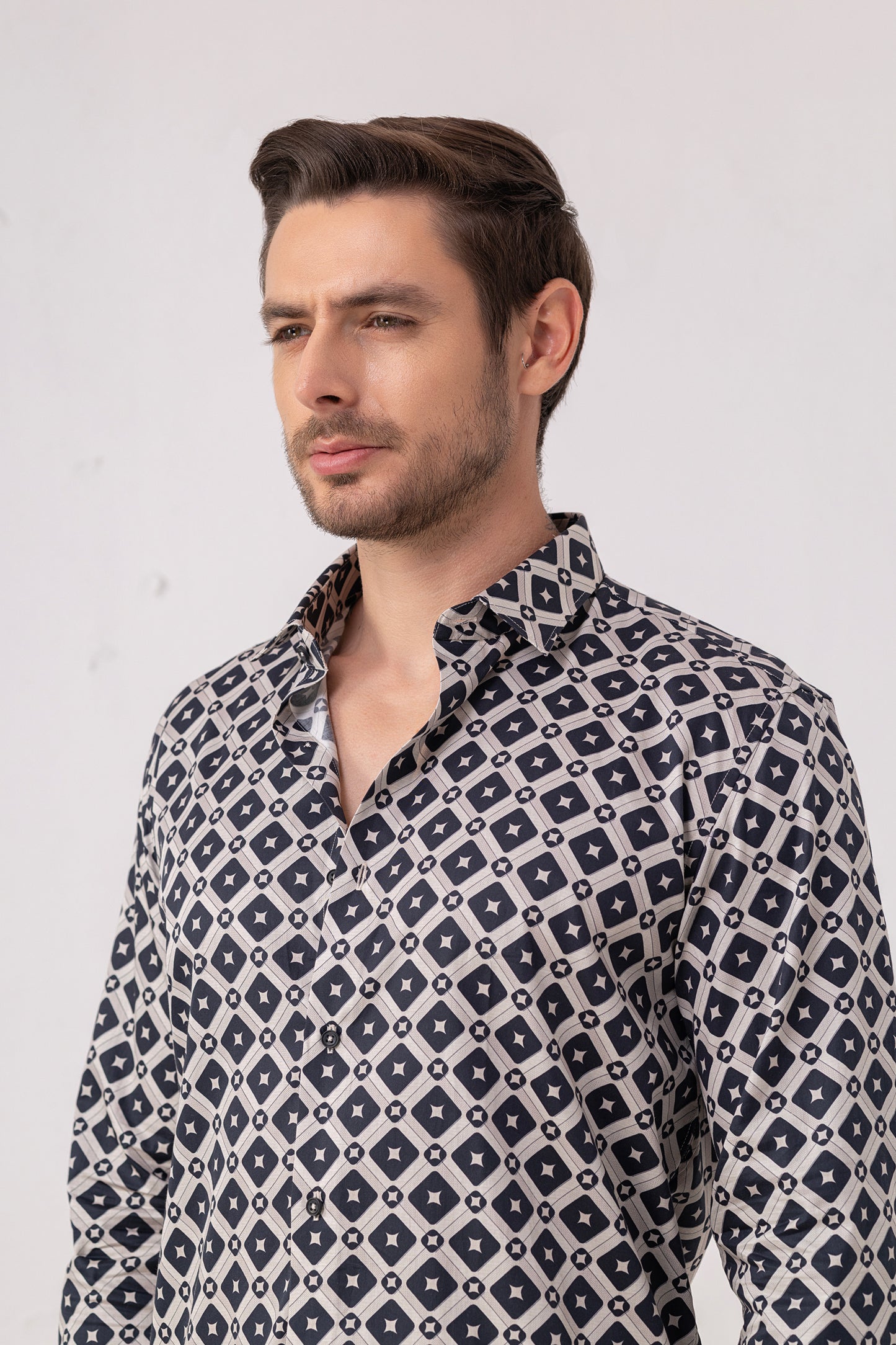 Geometric Precision Diamond Pattern Excellence Shirt. Vyne by Urban Thing.