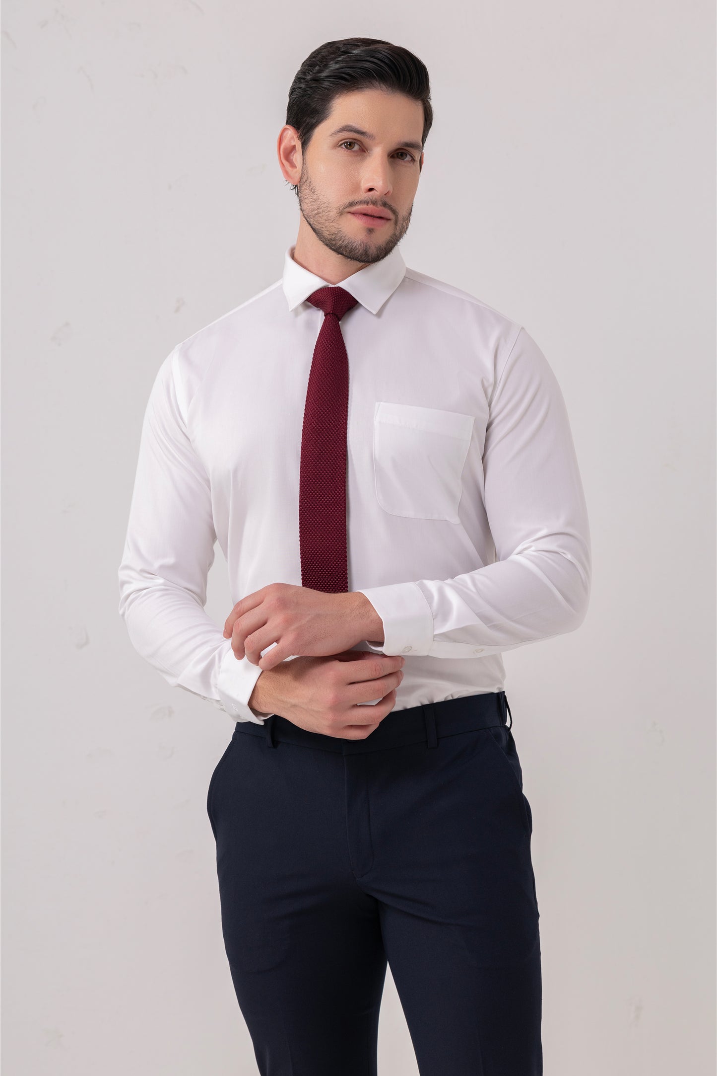 White Premium Blend Giza Cotton Formal Shirt. BE SHARP by Urban Thing.