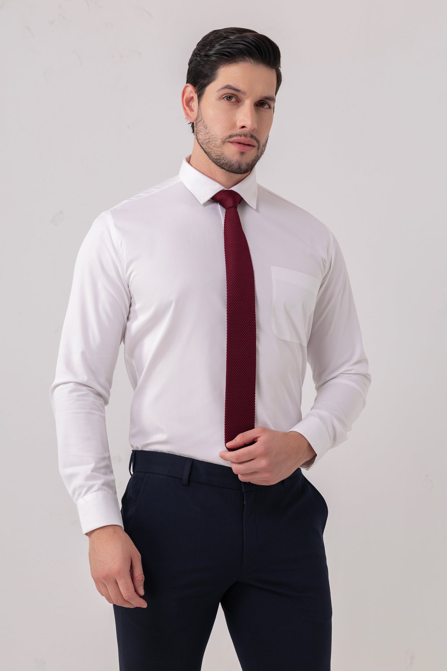 White Premium Blend Giza Cotton Formal Shirt. BE SHARP by Urban Thing.