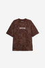 Leaf Print Oversized Graphic Tee