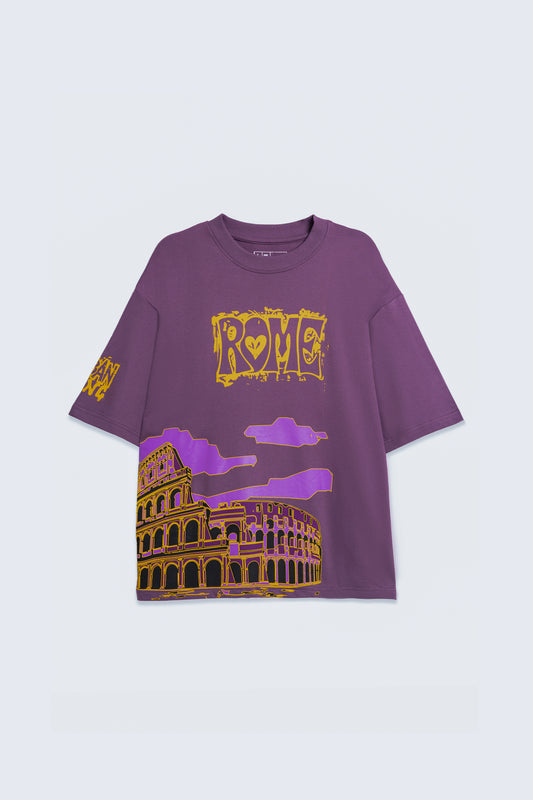 Rome Print Oversized T-Shirt