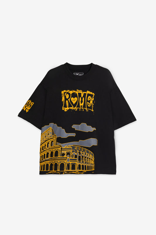 Rome Print Oversized T-shirt