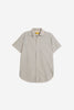 Men’s 100% Cotton Vertical Stripe Shirt – Ivory & Navy