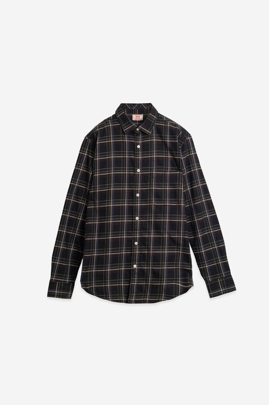Navy Check Mastery Shirt 100% Cotton