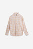 Linen Blend Peach Check Shirt