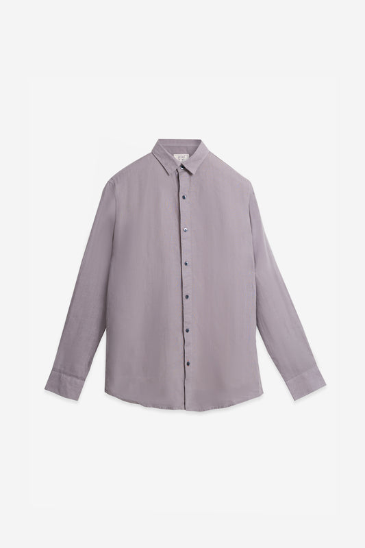 Pure Linen Shirt – Full Sleeve | Solid Color Elegance