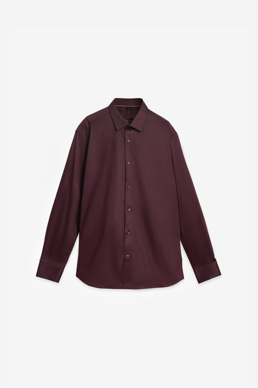 Burgundy Flat Weave Formal Shirt – BE SHARP by Urban Thing