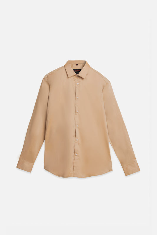 Beige Premium Cotton Formal Shirt. BE SHARP by Urban Thing.