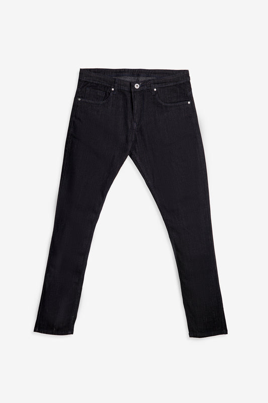 Midnight Armor – Jet Black Slim Fit Jeans for Men