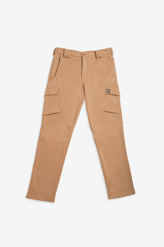 Tactical Streetwear – Brown Stretch Cargo Pants for Men
