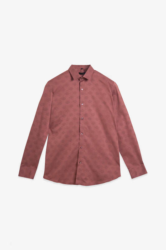 Coral Sophistication Jacquard Shirt. Vyne by Urban Thing.