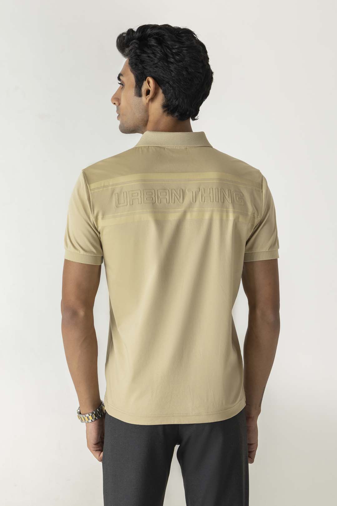 Gel Print Candied Ginger Colour Polo T-Shirt