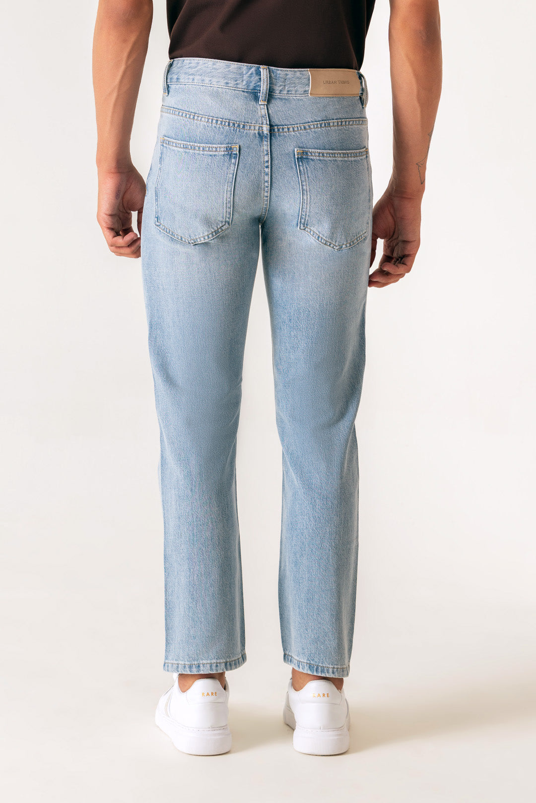 Loose Ankle Sky Tint Colour Regular Five Pocket Jeans
