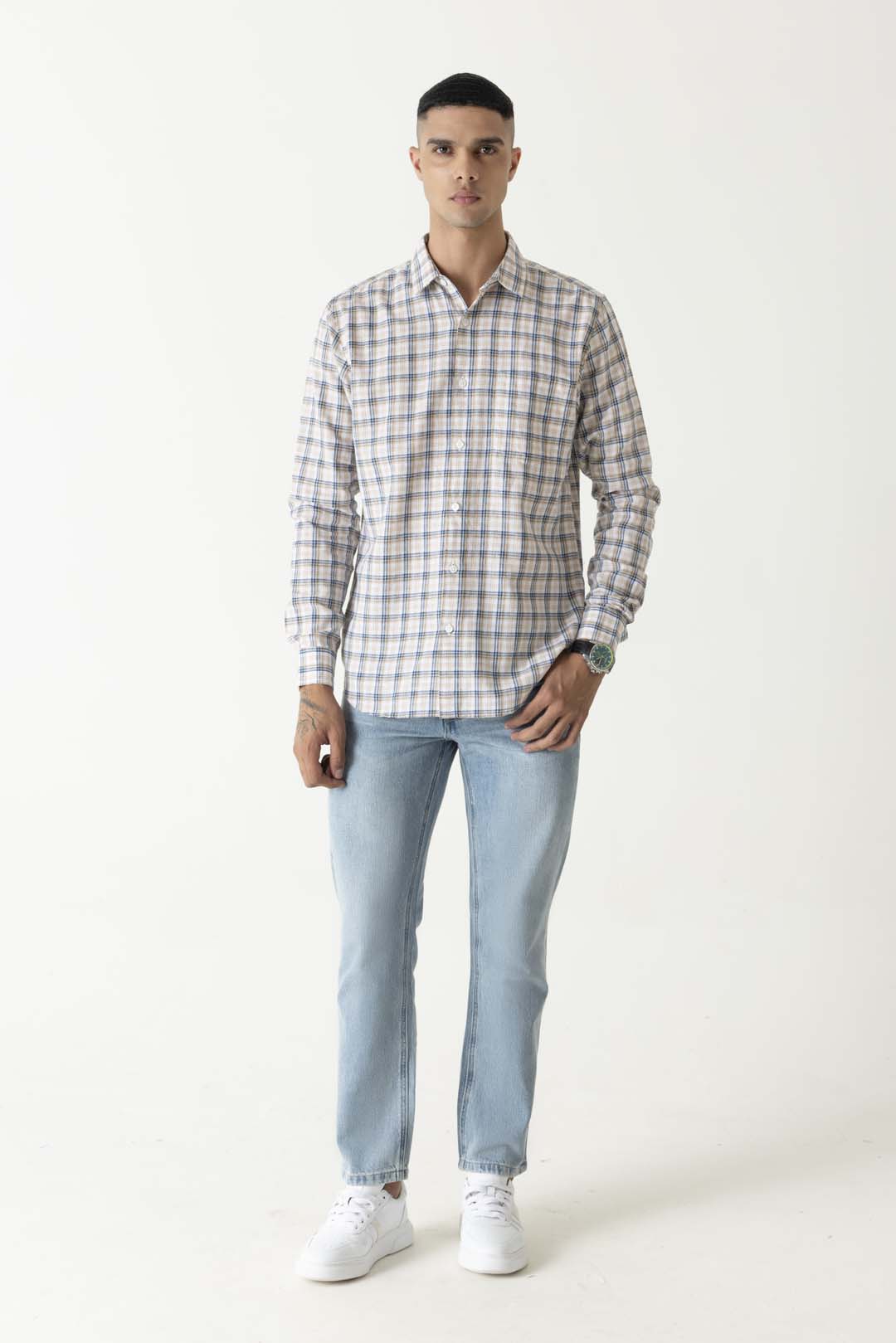 Khaki Check Shirt