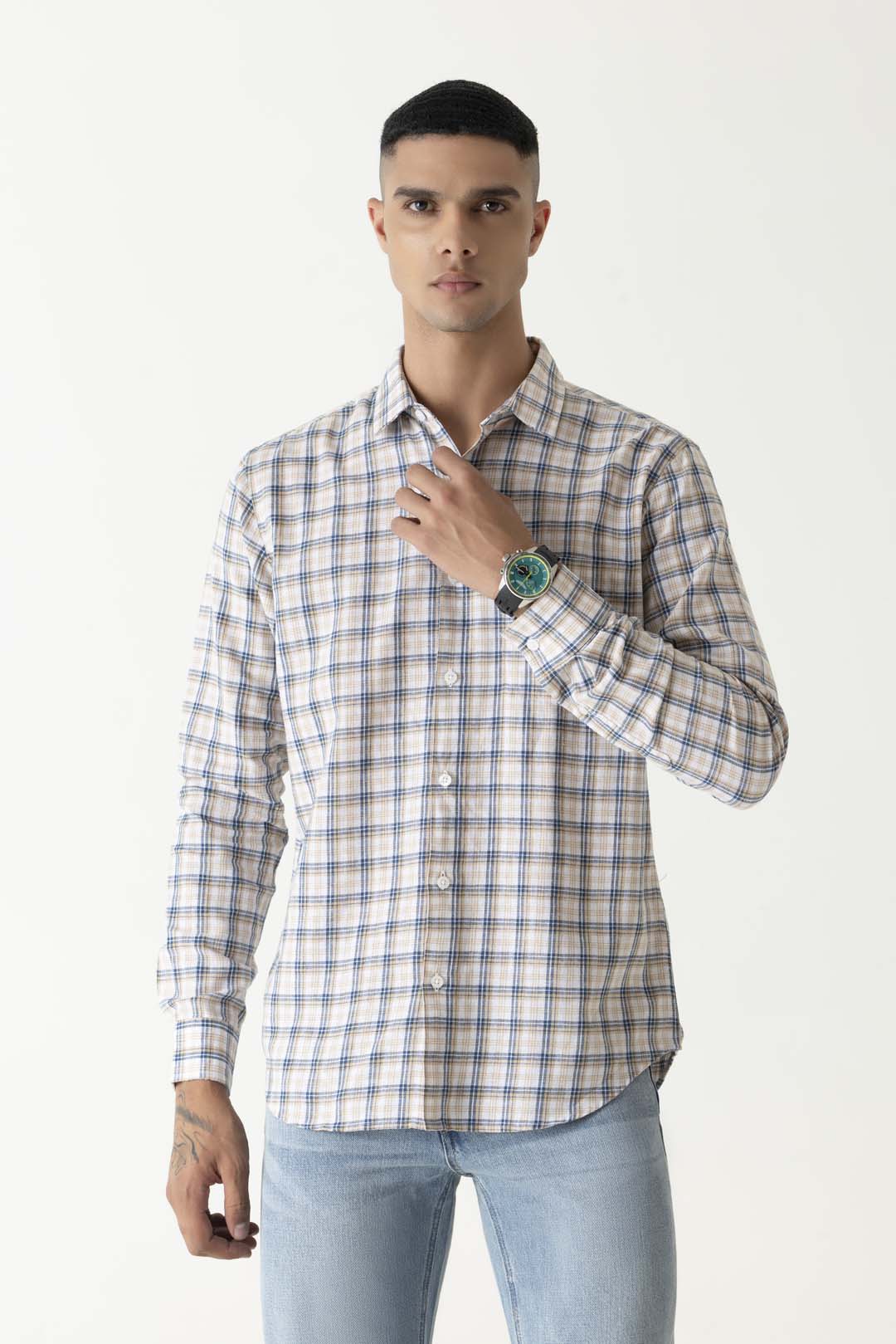Khaki Check Shirt
