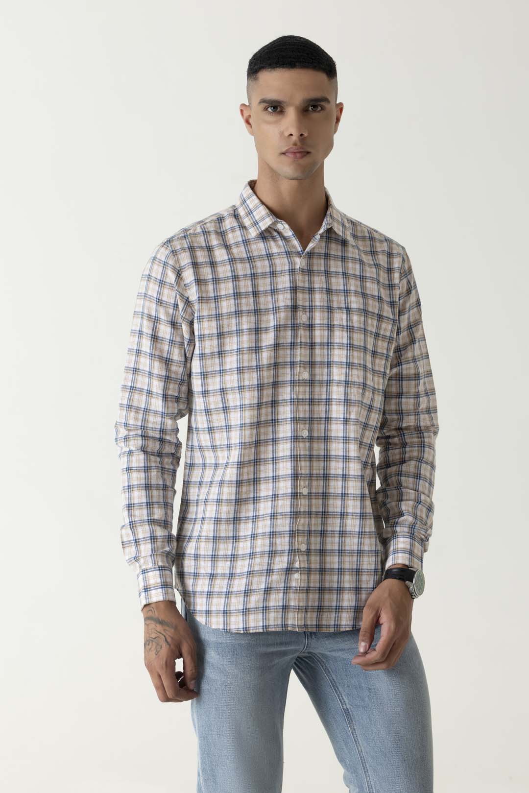 Khaki Check Shirt