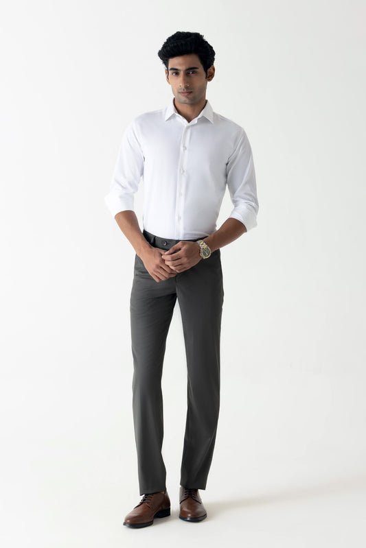 Wrinkle Resistant White Colour Regular Slim Fit Full Sleeve Shirt
