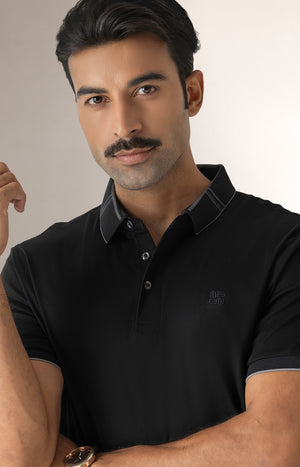 Black Check Polo