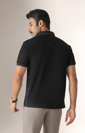 Black Check Polo