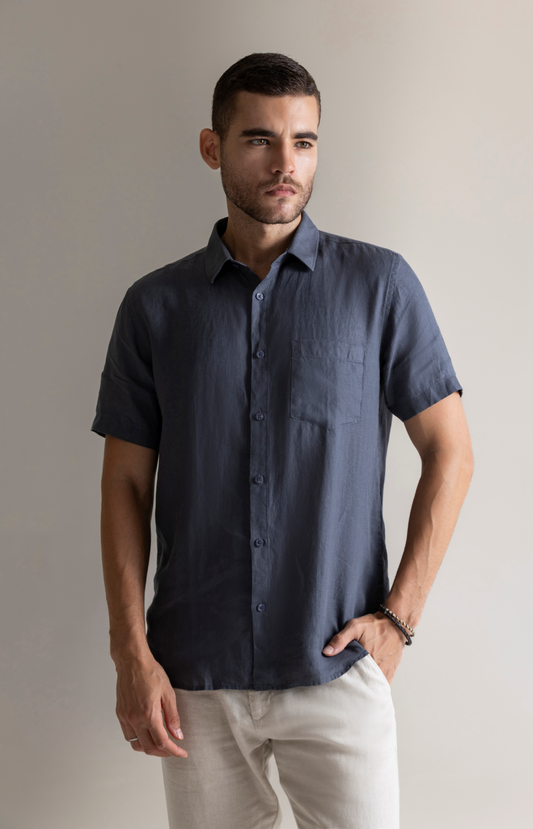 Grey Linen Shirt