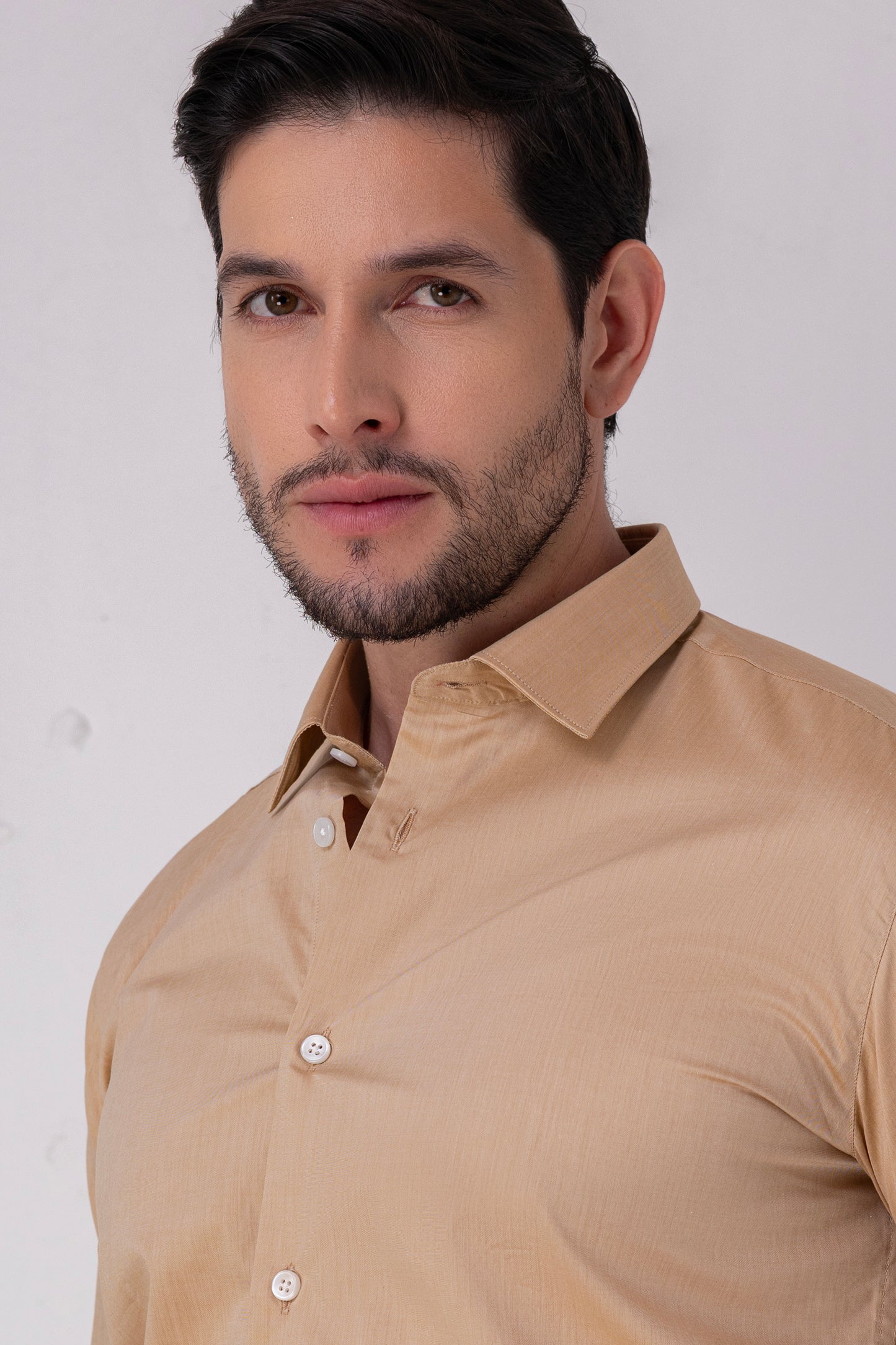 Beige Premium Cotton Formal Shirt. BE SHARP by Urban Thing.