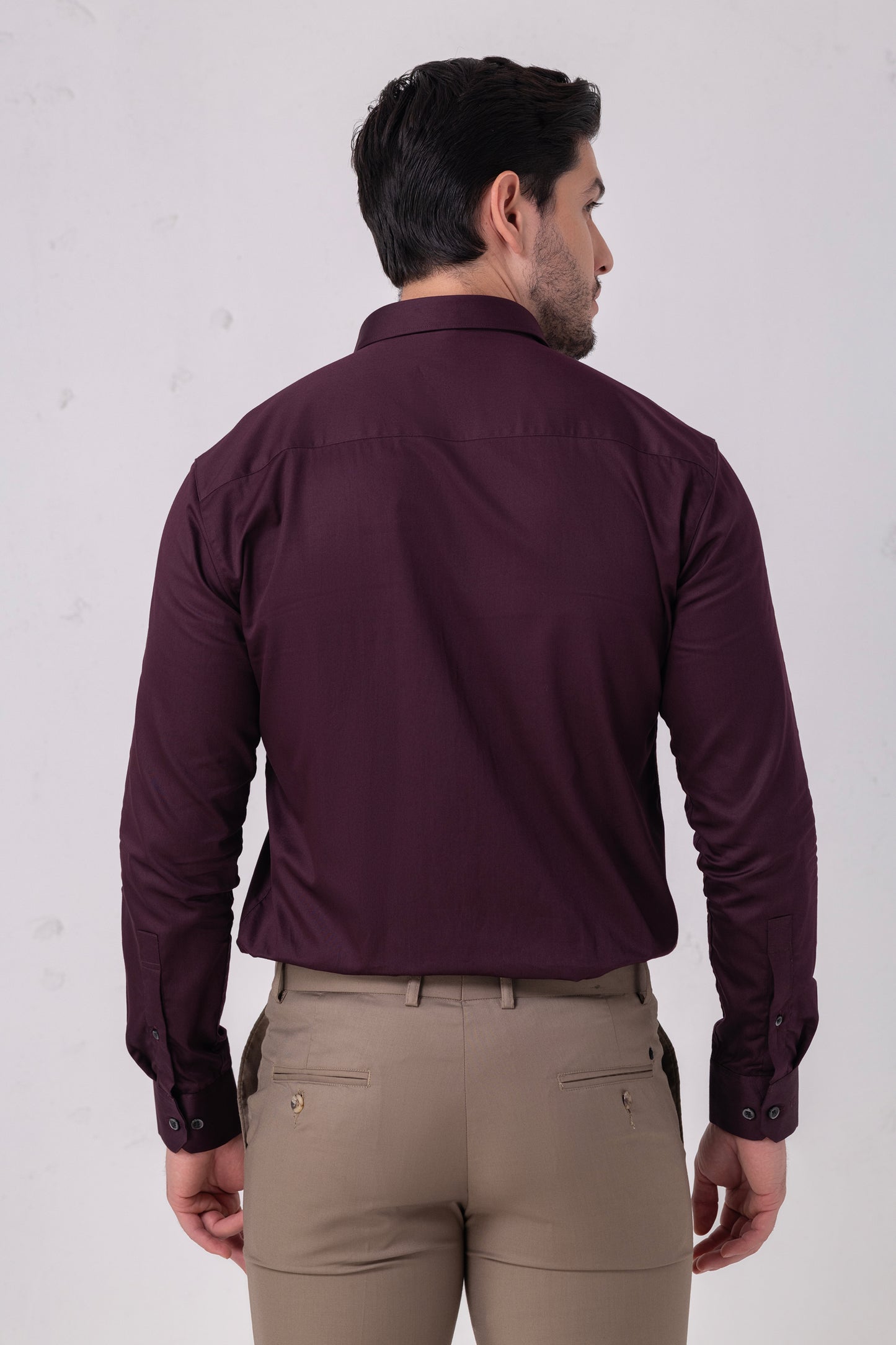 Burgundy Flat Weave Formal Shirt – BE SHARP by Urban Thing