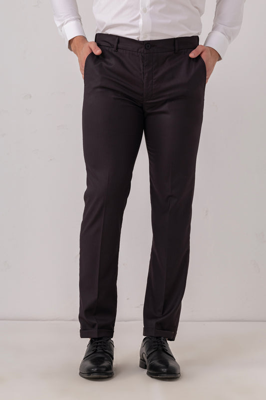 Urban Thing Black Flex Waist Formal Trouser for Men