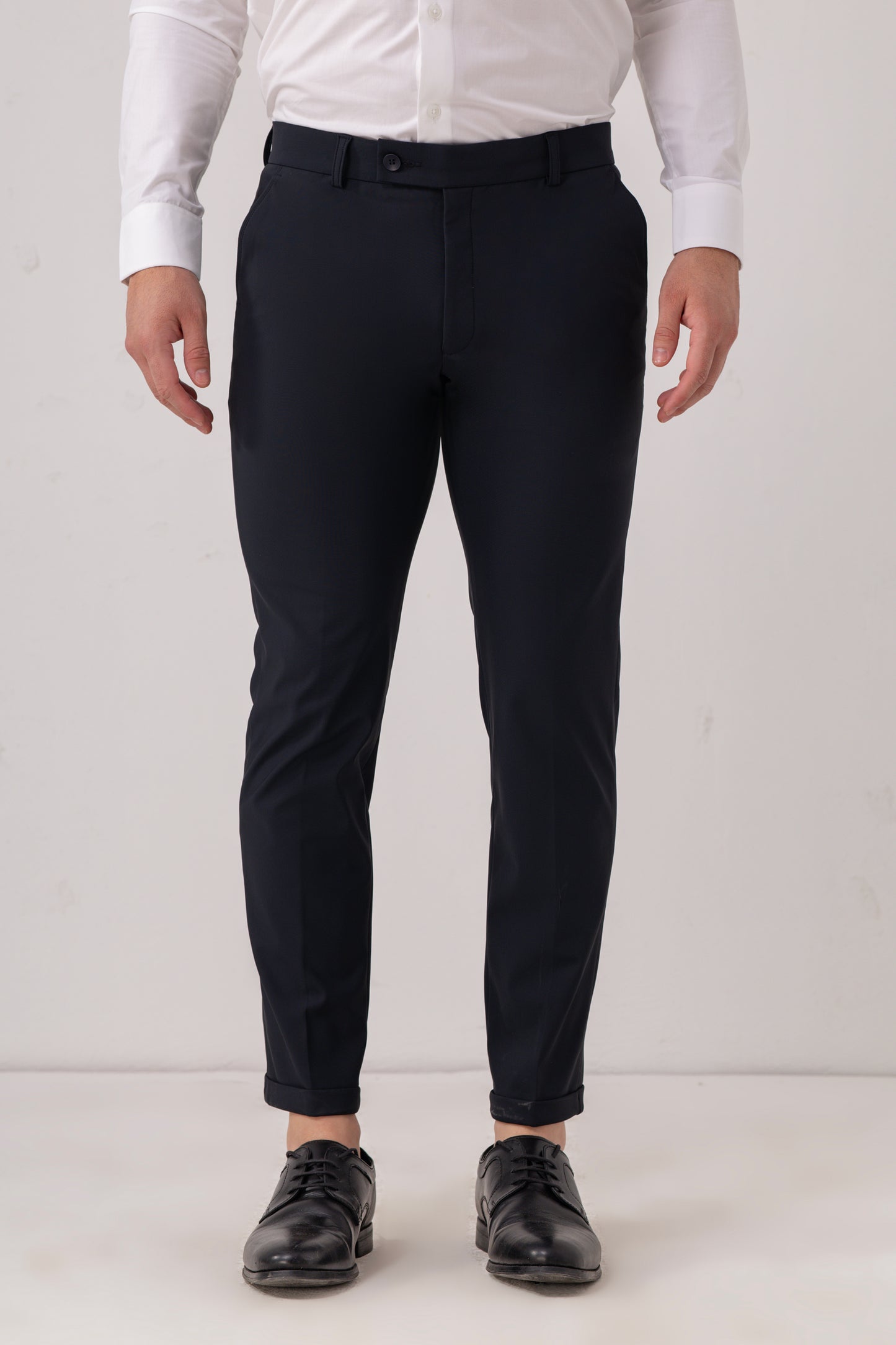 Tiffany Black Tailored Fit Poly-Rayon Formal Trouser