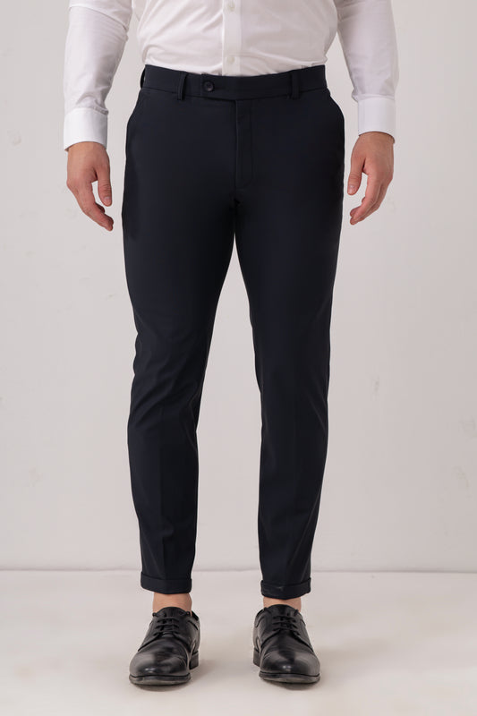 Tiffany Black Tailored Fit Poly-Rayon Formal Trouser