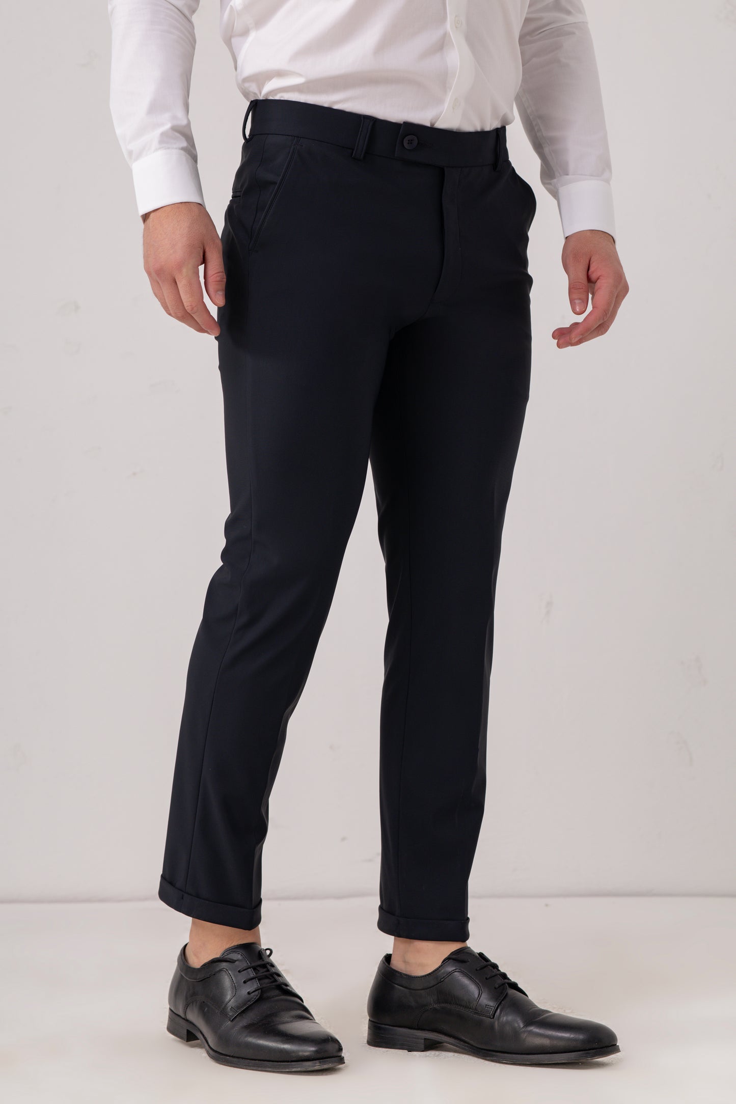 Tiffany Black Tailored Fit Poly-Rayon Formal Trouser