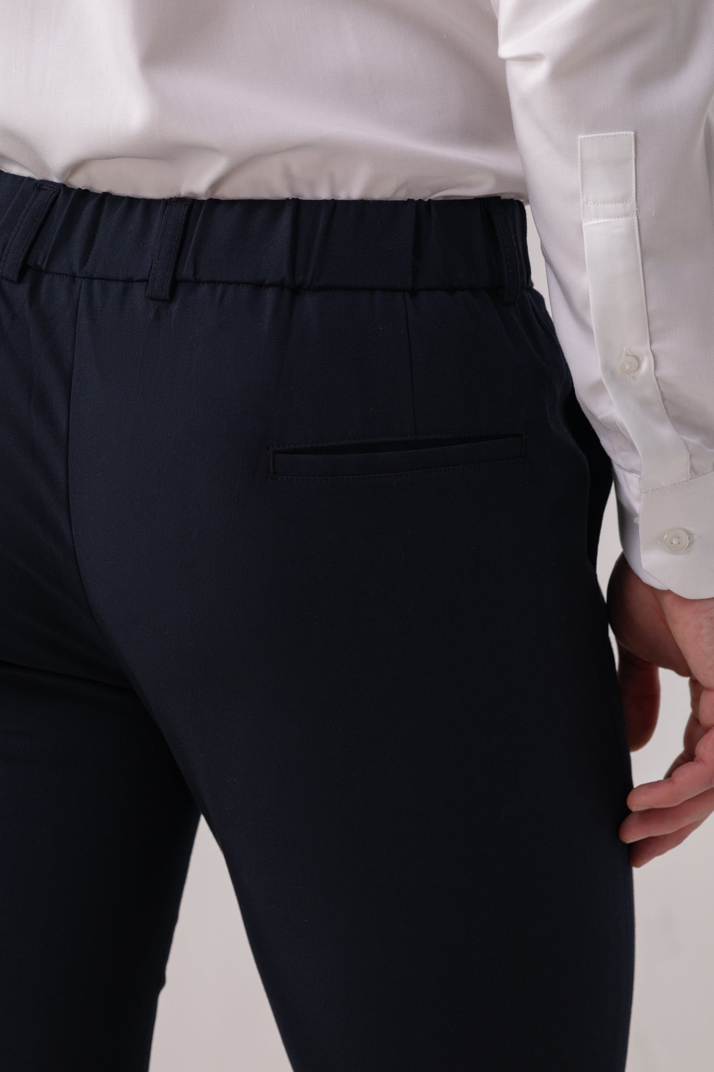 Tiffany Black Tailored Fit Poly-Rayon Formal Trouser