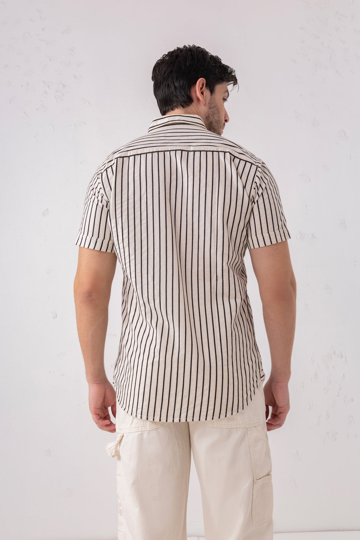Half Sleeve Striped Shirt – 100% Cotton
