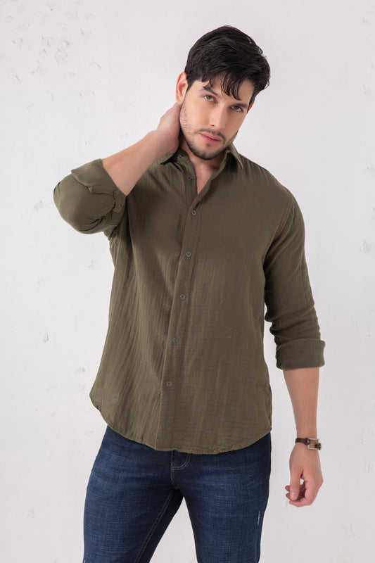 Pure Linen Full Sleeve Shirt