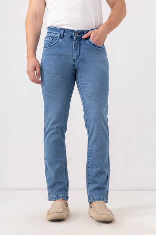 Sky Fade Slim Fit Denim Jeans for Men