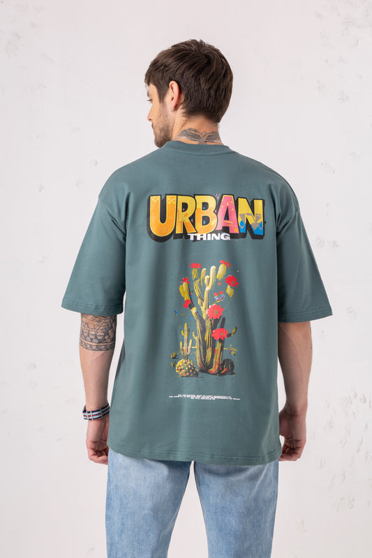 Cactus Graphic Oversized Tee