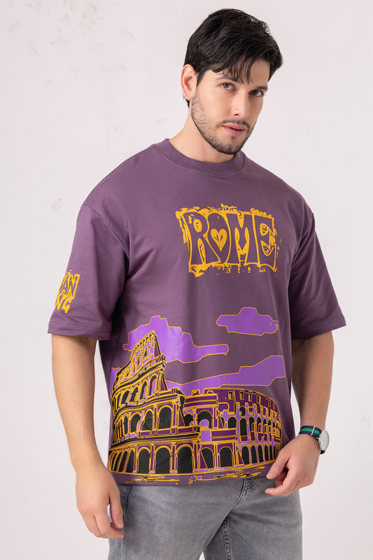 Rome Print Oversized T-Shirt