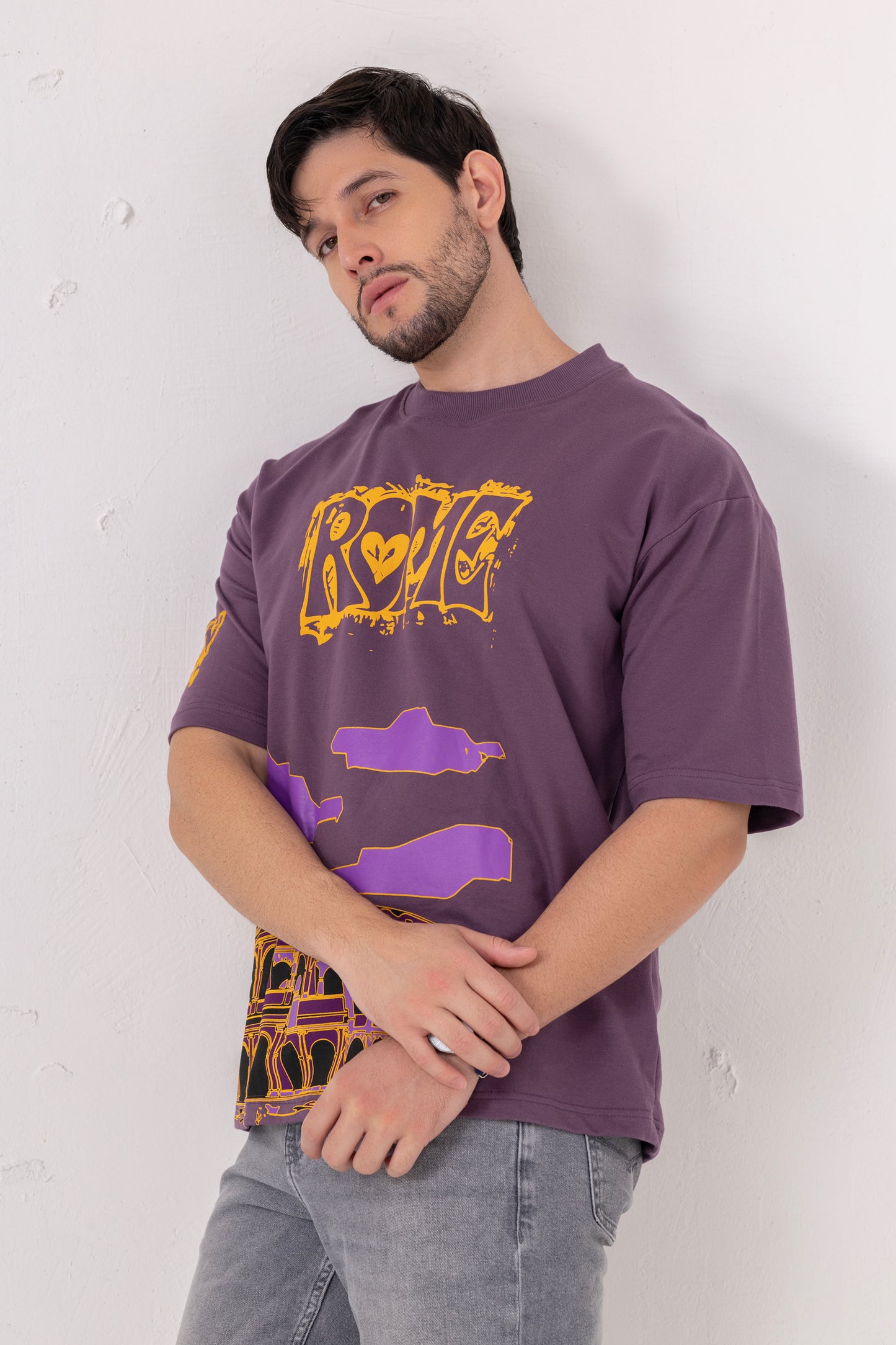 Rome Print Oversized T-Shirt
