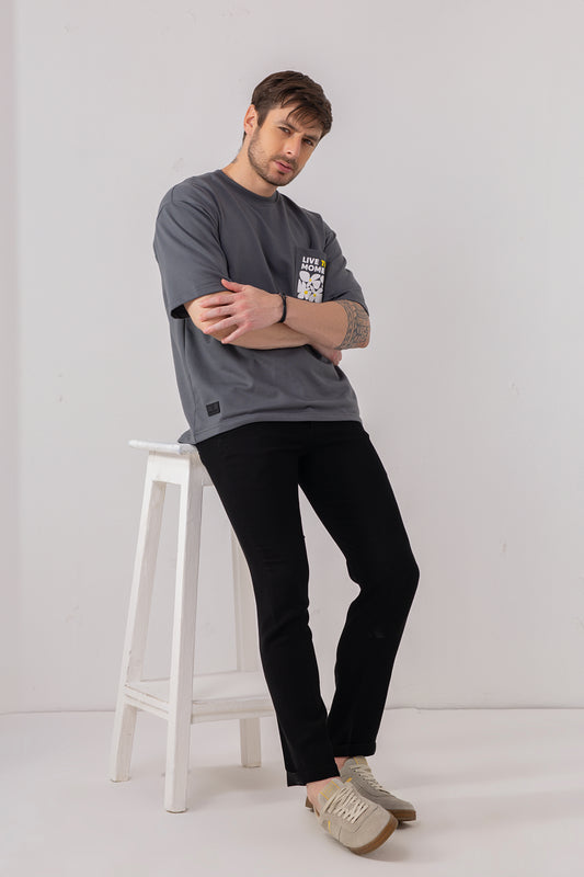 Oversized Graphice Pocket Tee