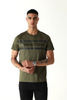 Gel Print Branding Night Olive Mercerised Crew Neck T-Shirt