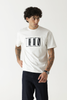 Icon HD Raised Print White Colour Crew Neck Oversized T-Shirt