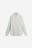 Beige & Blue Linen Blend Checked Casual Shirt