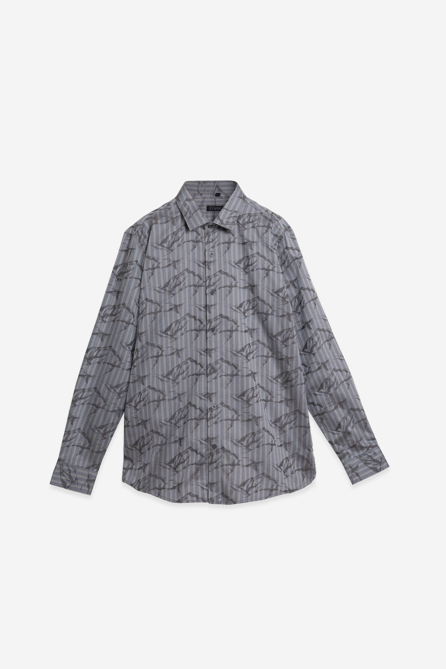 Geometric Mastery Grey Flat Weave Shirt. Vyne by Urban Thing.