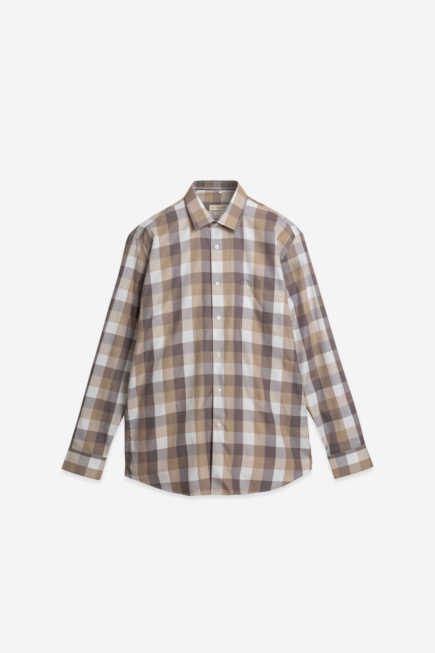Giza Cotton Twill Check Shirt. BE SHARP by Urban Thing.