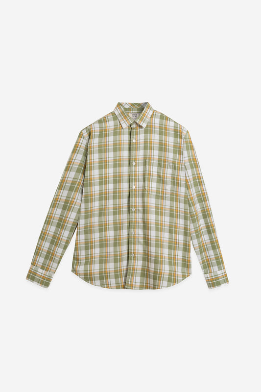 Green & Yellow Checks Casual Shirt 100% Cotton