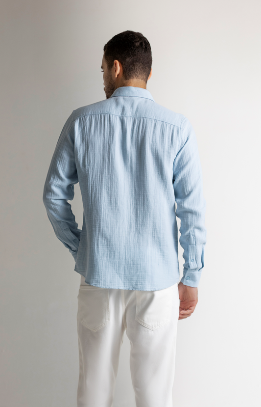 Sky Blue Solid Shirt