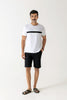 Mercerised Cotton White Tape Branding Crew Neck T-Shirt