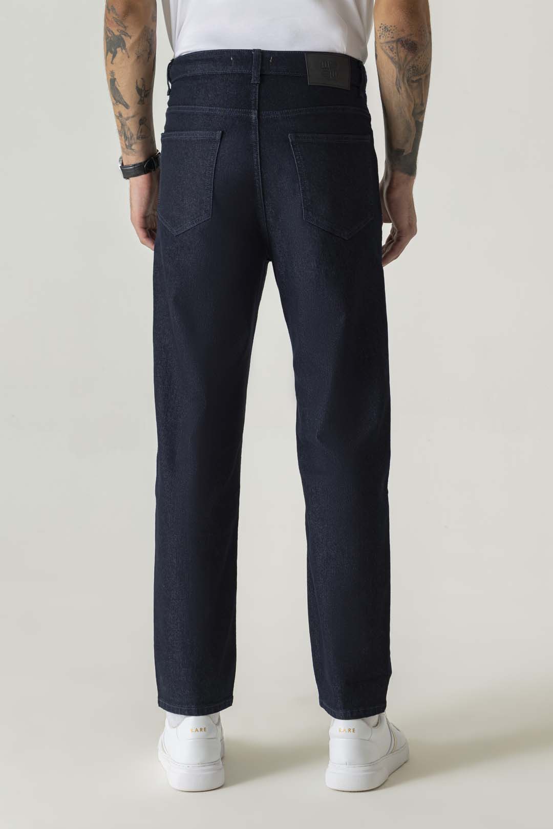Cotton Raw Blue Relaxed Straight Indigo Jeans